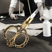 Mgaxyff 1pc Vintage Flower Pattern Needlework Embroidery Stainless Steel Tailor Scissors , Needlework Scissors, Stainless Steel Scissors